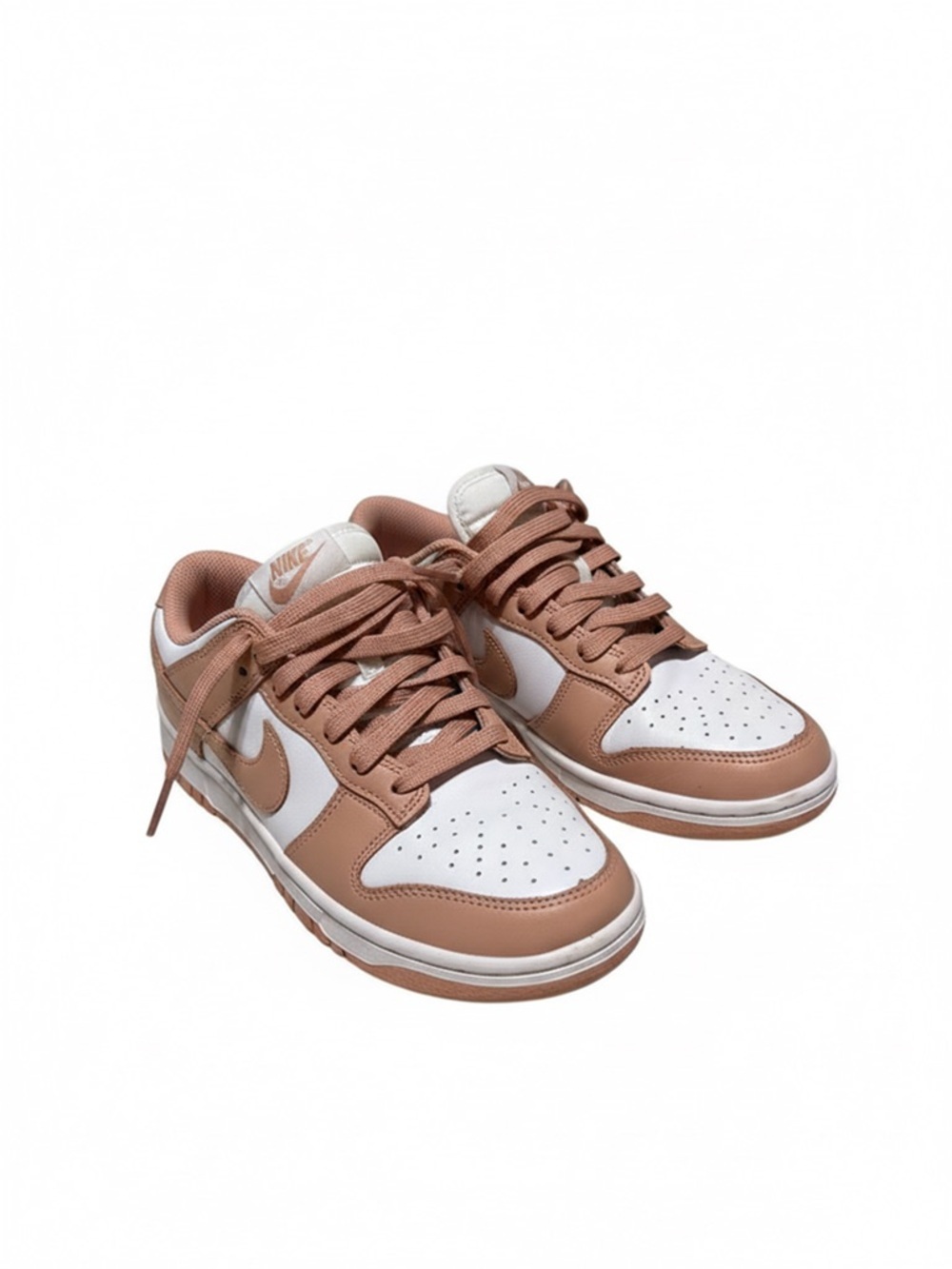 Nike White & Light Pink Women's Low-Top Sneakers